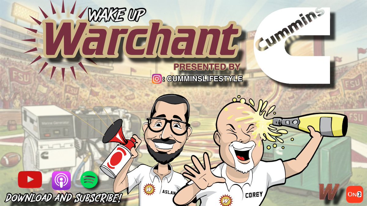 Warchant's tweet image. Wake Up Warchant presented by Cummins #FSU #Noles

‣ Draft not kind of late (9')
‣ SEC, B1G dominance, FCS trend (34')
‣ Who's next (54')

…florida-state-football.simplecast.com/episodes/4-27-…