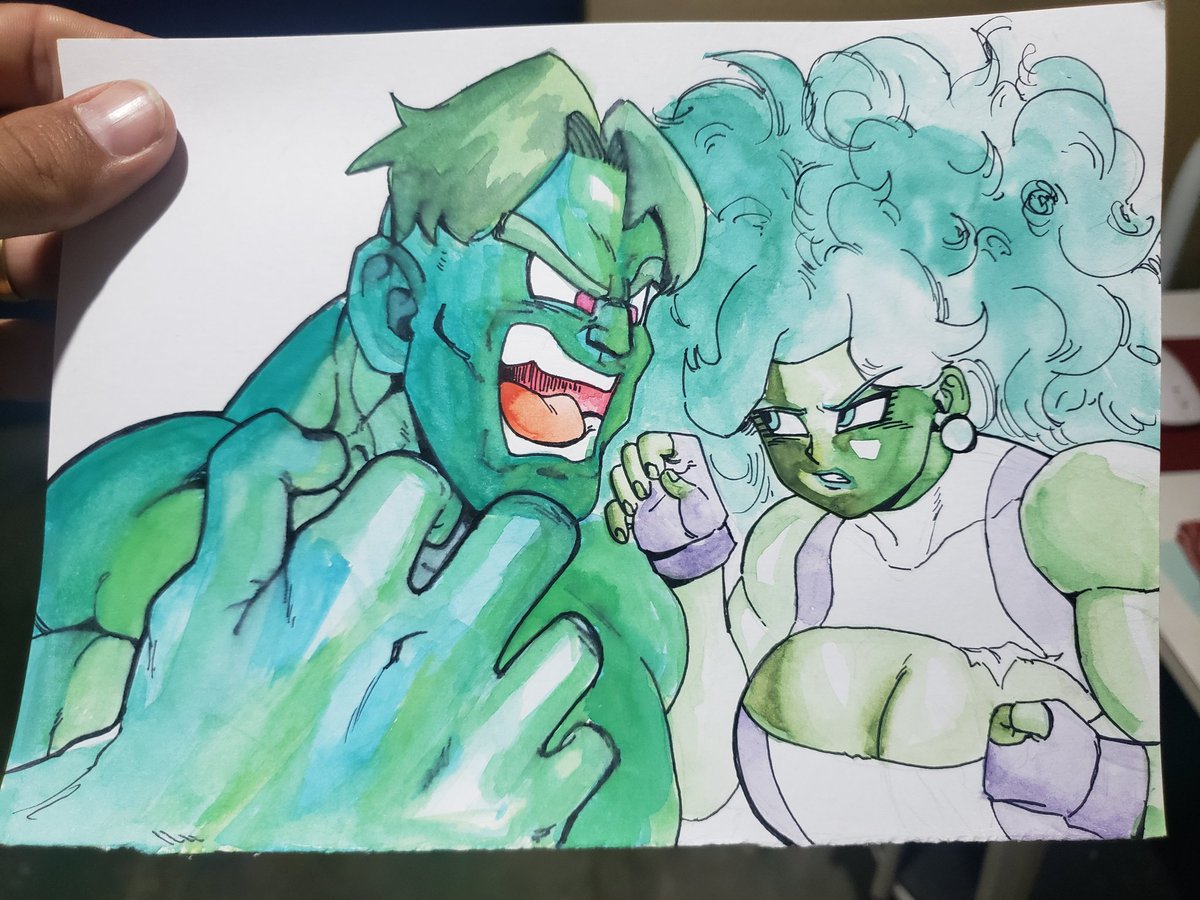 Today I made my first watercolor paintings ❤️
#traditional #watercolor #hulk #capcom #felicia #raven #shehulk