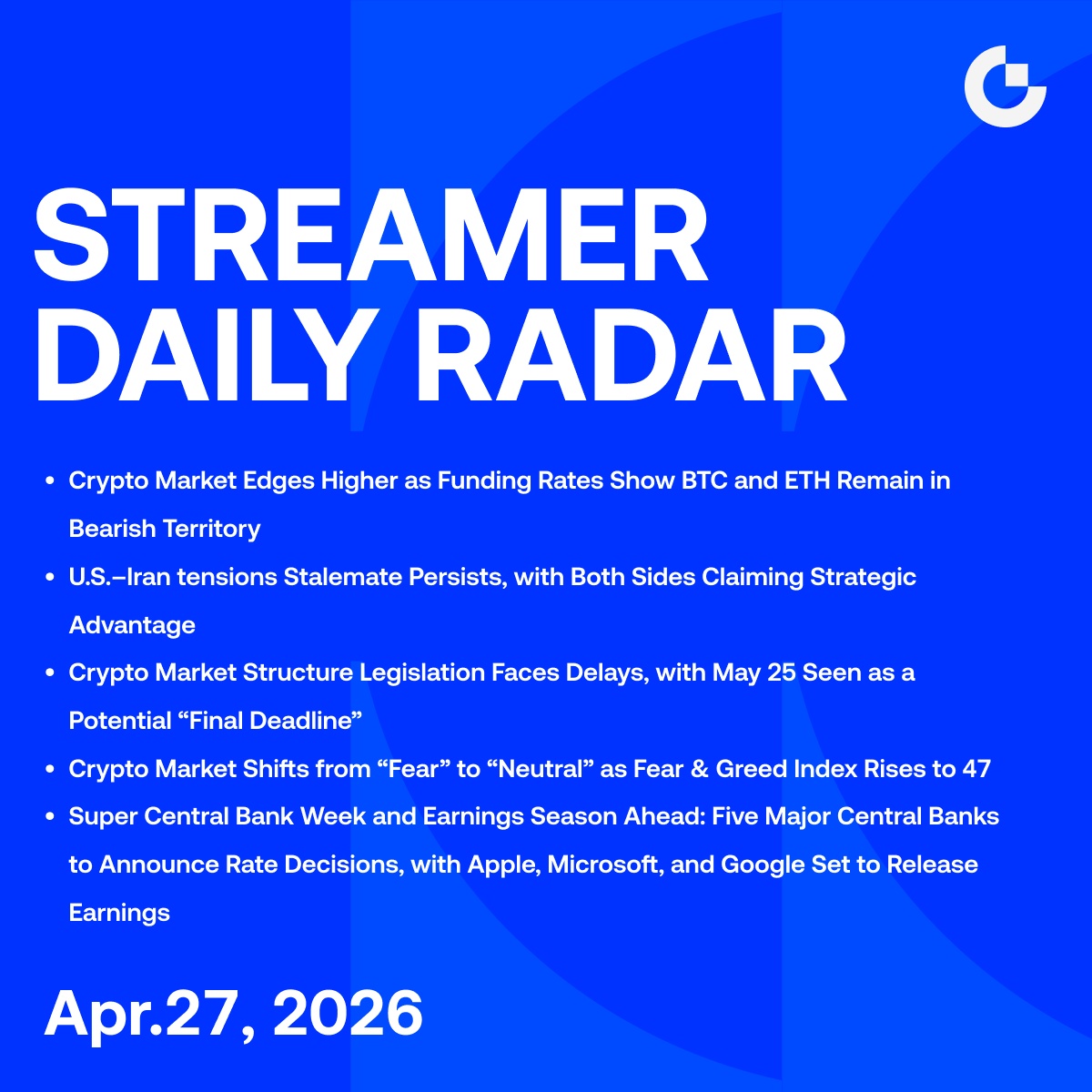 Gate__Live's tweet image. ✨Start your day with the latest #crypto updates!
Tune into #GateLive for real-time market news and expert insights from top analysts.

🙋Join us at gate.com/live
#LiveStreaming #CryptoNews