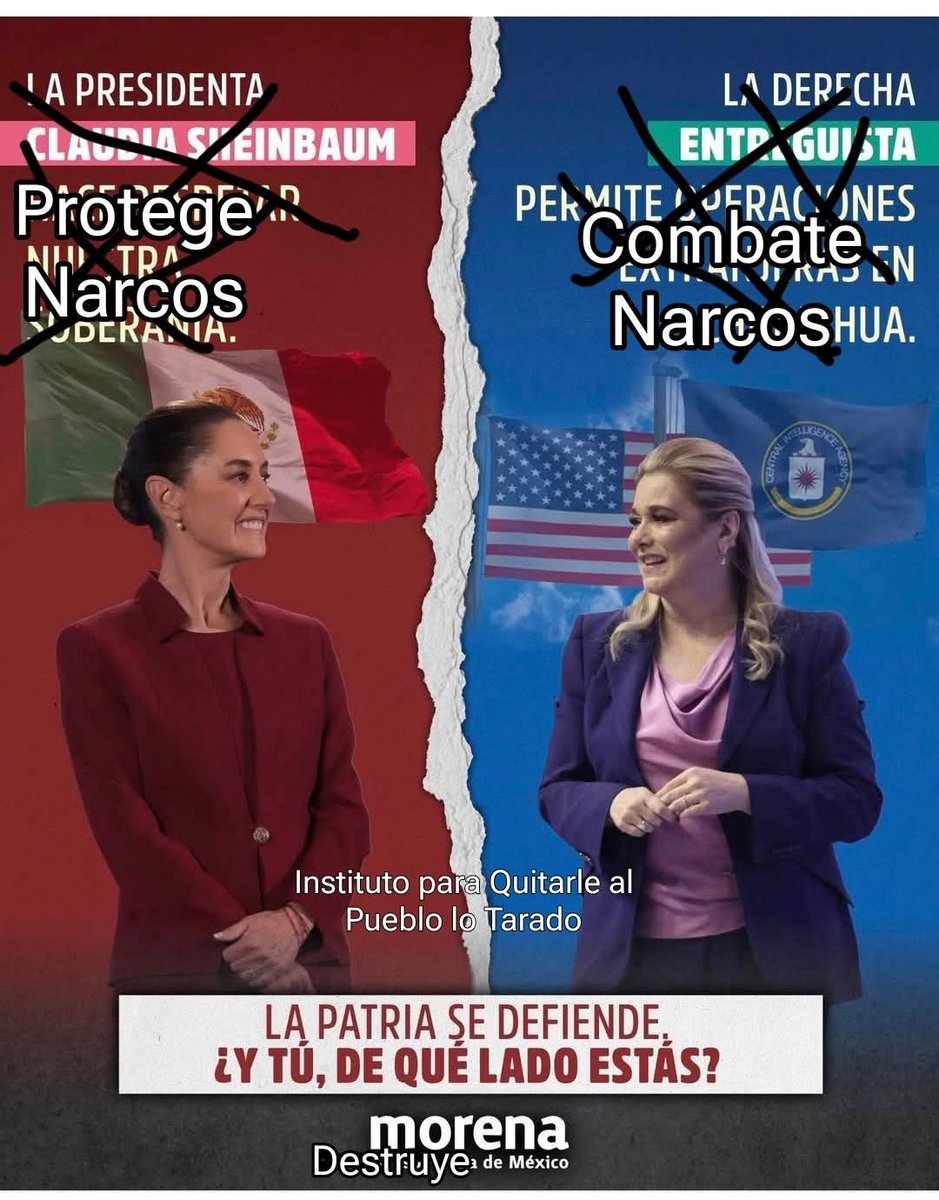 OMARTZ20's tweet photo. @PartidoMorenaMx @Claudiashein No es soberanía, es complicidad!! #morenanarcogobierno https://t.co/WKixMbplm8