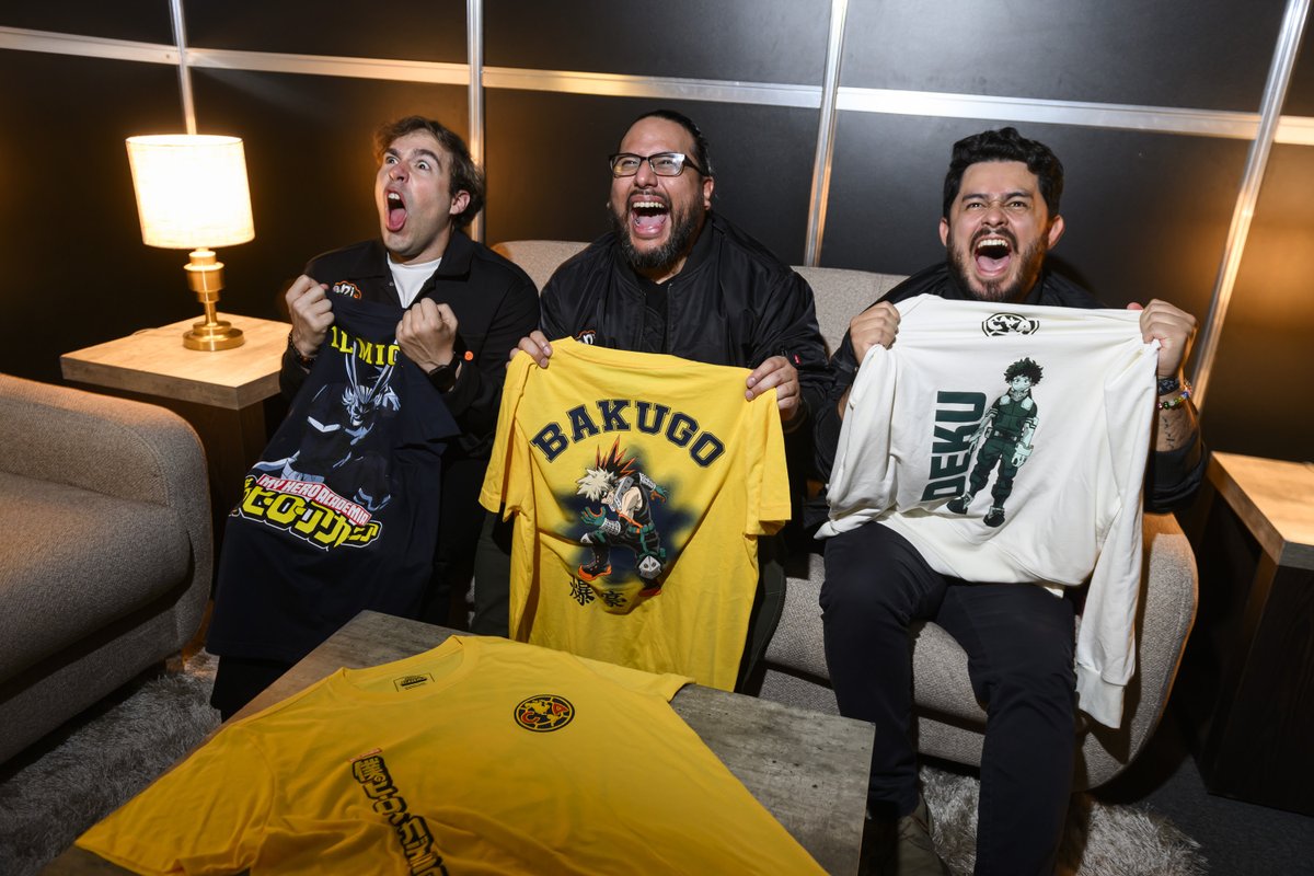 Popkinema's tweet image. &amp;gt;ᴗ&amp;lt; #Anime | #Crunchyroll anuncia colaboración entre #ClubAmérica y la exitosa serie #MyHeroAcademia. La alianza es una colección de playeras ilustradas con algunos de los personajes del anime de venta exclusiva y por tiempo limitado en Ameshop y Suburbia a partir del 1 de mayo