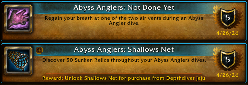 DarremiahF's tweet image. Earned more achievements related to the Anglers in #Warcraft.