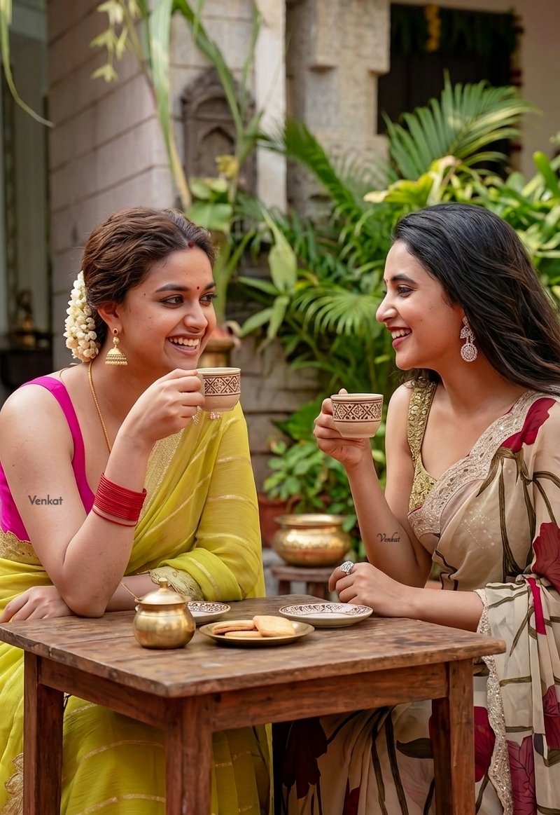 venkatturs's tweet photo. PamKeer Coffee Morning😍

#KeerthySuresh #PriyankaMohan https://t.co/z6KasNV0PO