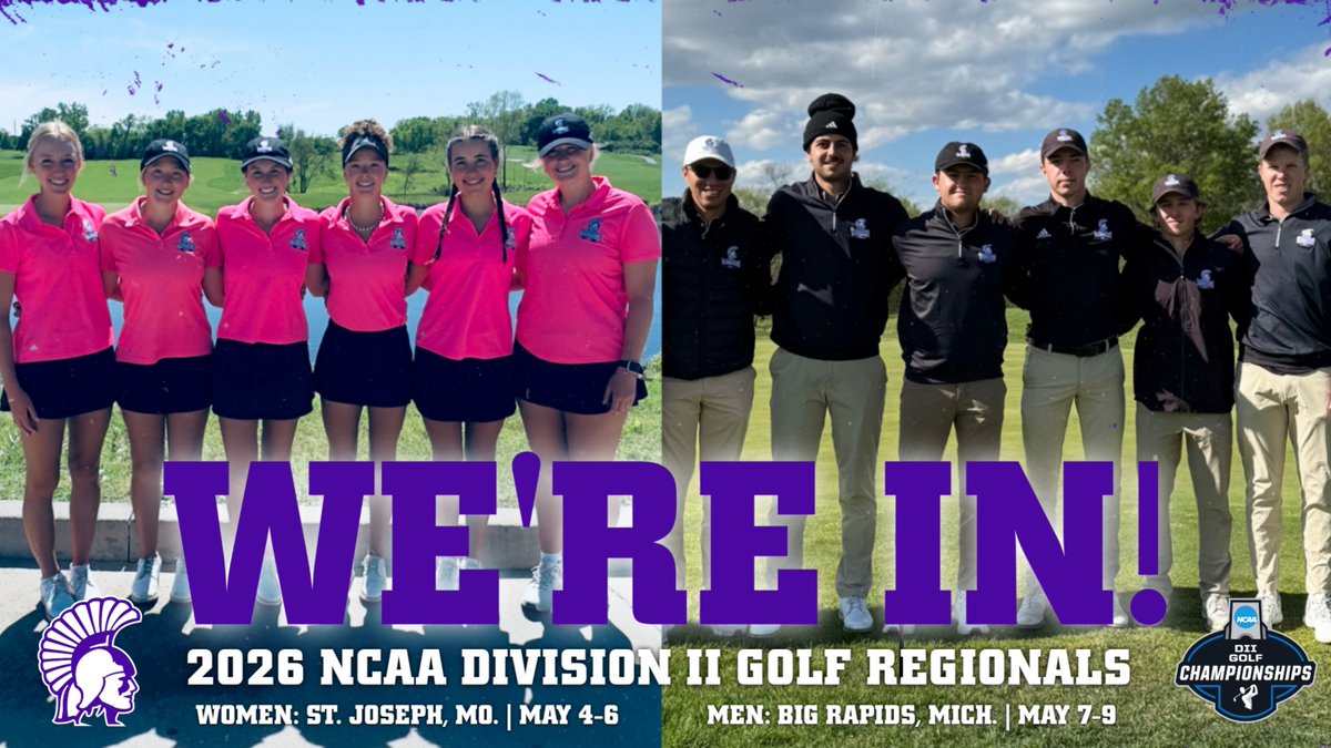 WinonaStateATH's tweet photo. 𝑾𝑬'𝑹𝑬 𝑰𝑵‼️

Both Winona State Men's and Women's Golf have been selected to compete in the NCAA DII Regionals! This is the first time since 2007 that both programs qualified as a team in the same season.

#GraduateChampions https://t.co/1U4Waxnua5