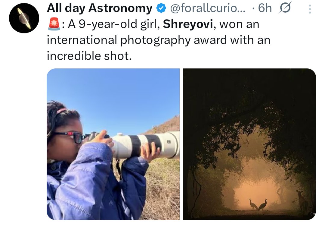 Anura_Indo's tweet image. 🚨 9-year-old Shreyovi just won a massive international photography award with an absolute banger of a shot! 🔥
&amp;gt;•••• But wait… scroll through any post about it and you’ll notice something funny  nobody’s mentioning she’s from INDIA.
When it’s negative news? “India this,