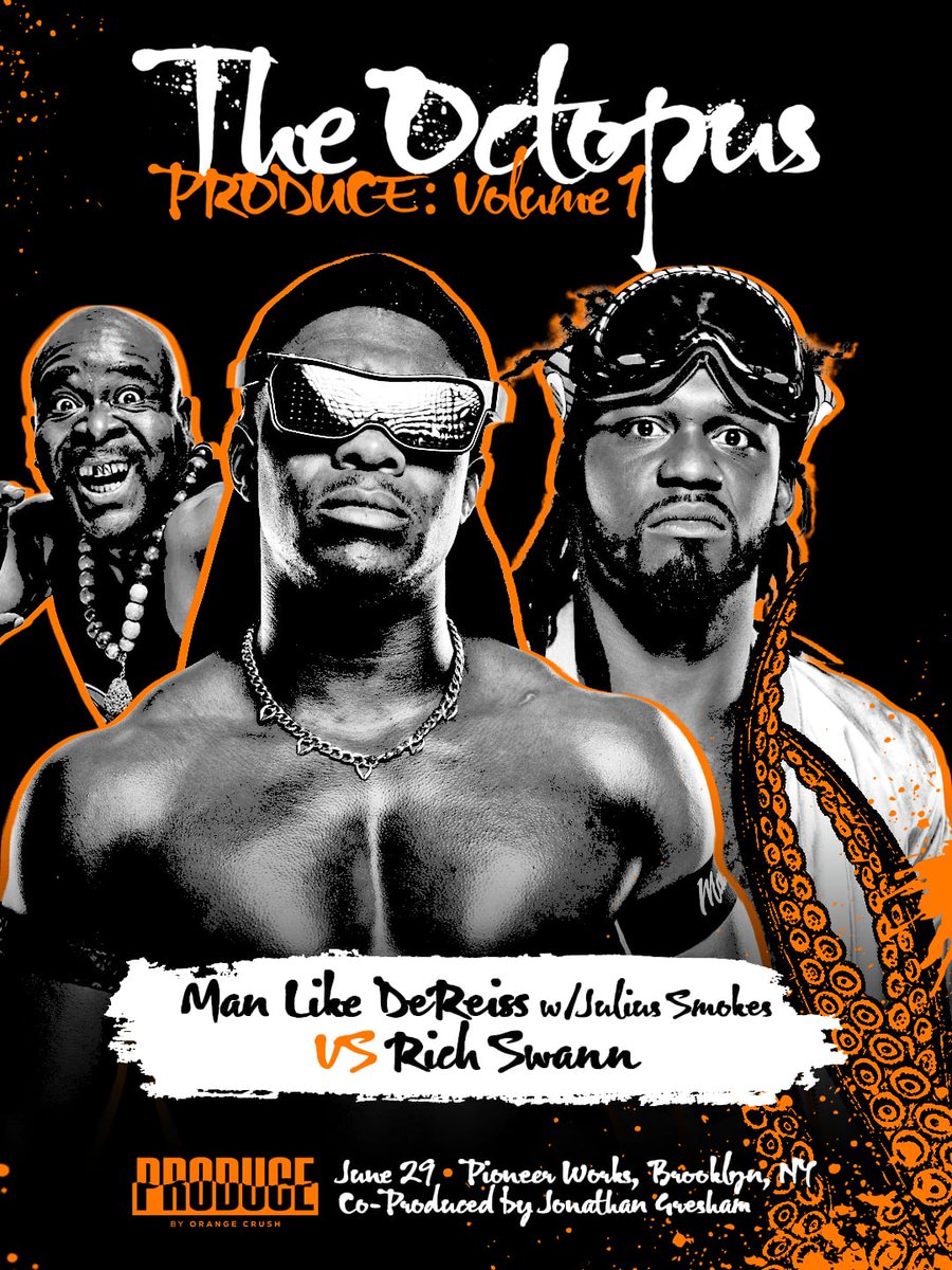 PRODUCENYC's tweet photo. *MATCH DROP*

MAN LIKE DEREISS

vs.

RICH SWANN

PLUS
Gresham vs Abe
ZSJ vs Darian
Effy/Mance w/SDL vs Beast Dog
Deonna vs Liiza 

PRODUCE: Volume 1
The Octopus
Monday, June 29 at 8 PM
Pioneer Works
New York, NY

Get tickets now!

https://t.co/8cN1GAh0cl https://t.co/hwHXGpP88r