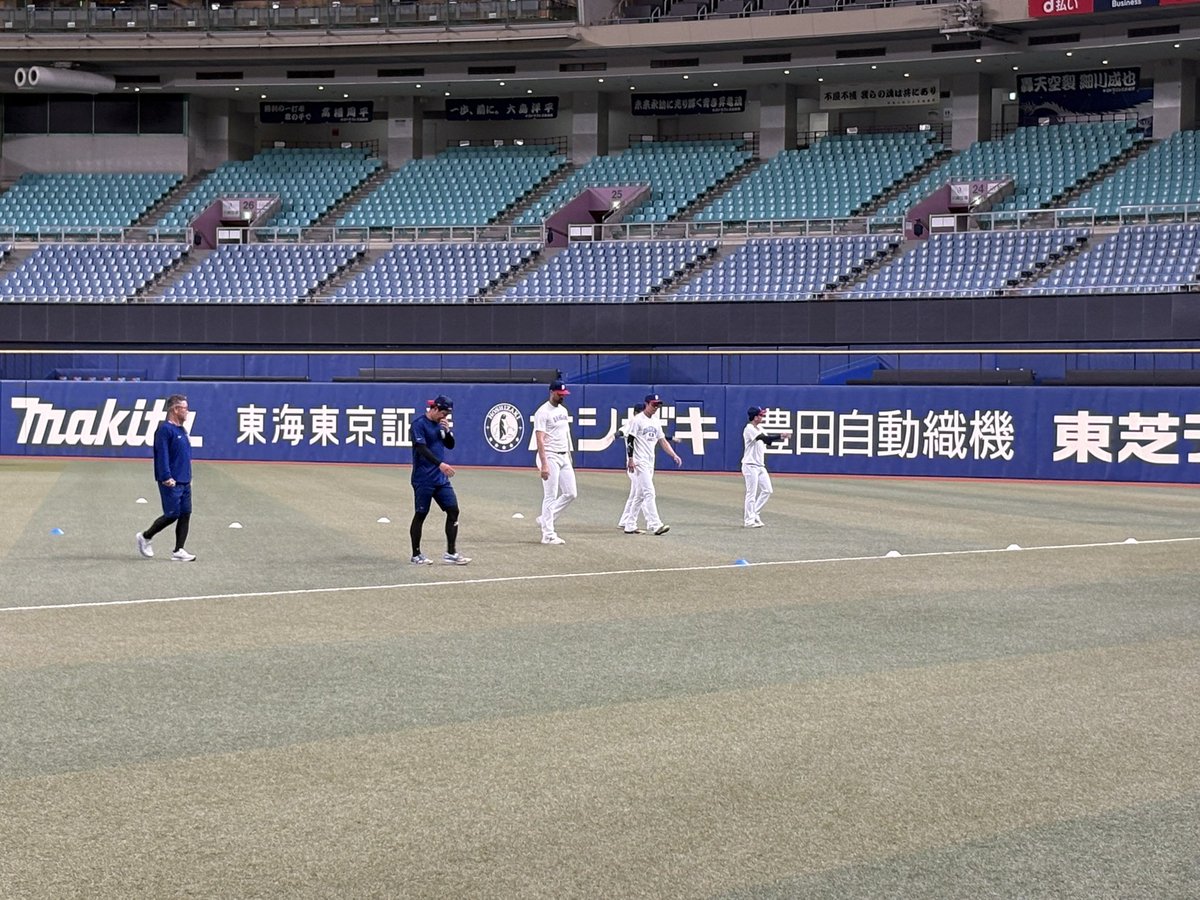 バンテリンドームナゴヤ⚾️
先発投手陣練習！

柳、高橋宏斗、金丸、櫻井、中西、マラーの6投手が参加しています🔥

#TOKAIRADIO #ガッツナイター
#ドラゴンズ