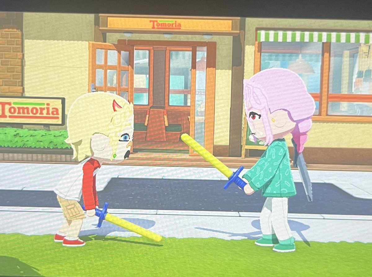 Bubvyalt's tweet photo. The most canon bedrockbros interaction I've ever seen happened on my Tomodachi life island https://t.co/uB1MPeYjdU