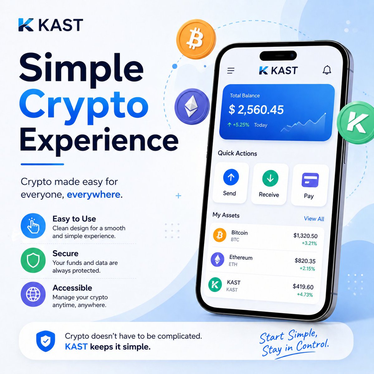ayesha45219's tweet photo. 👉 Simple Crypto Experience
Crypto can feel complex.
@KASTxyz aims to simplify the experience by offering an easy-to-use interface for sending, receiving, and managing funds.
Simplicity drives adoption. https://t.co/YKJHWb7Riw