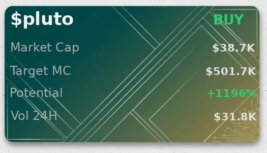 RRRzrh's tweet image. 💰 @iScanLive sees $pluto at $501.7K no sweat. buy signal confirmed  

 #Solana #Memecoin #Crypto #Degen #PumpFun #AlphaCalls #SolanaMemeCoin