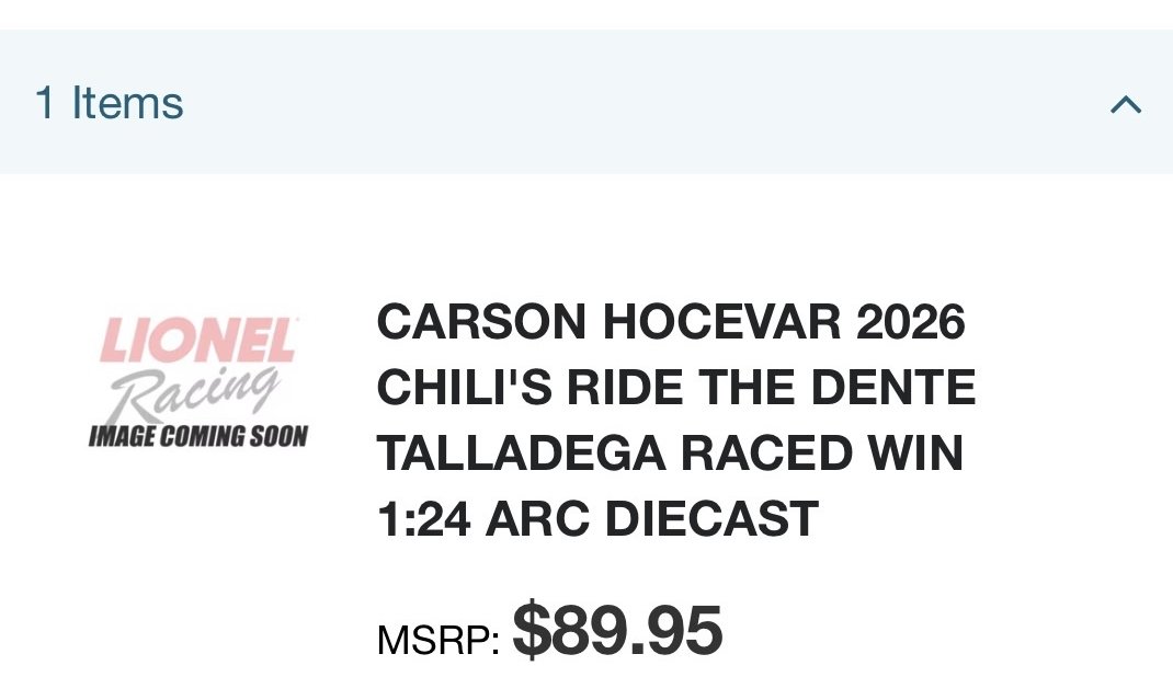 CSnyder315's tweet photo. @CarsonHocevar Lets Gooo! got on this immediately. need u to sign it when me and the boys go to @RichmondRaceway later this year! if u do, triple dippers at @Chilis on me!! https://t.co/Z9gERPNdqL