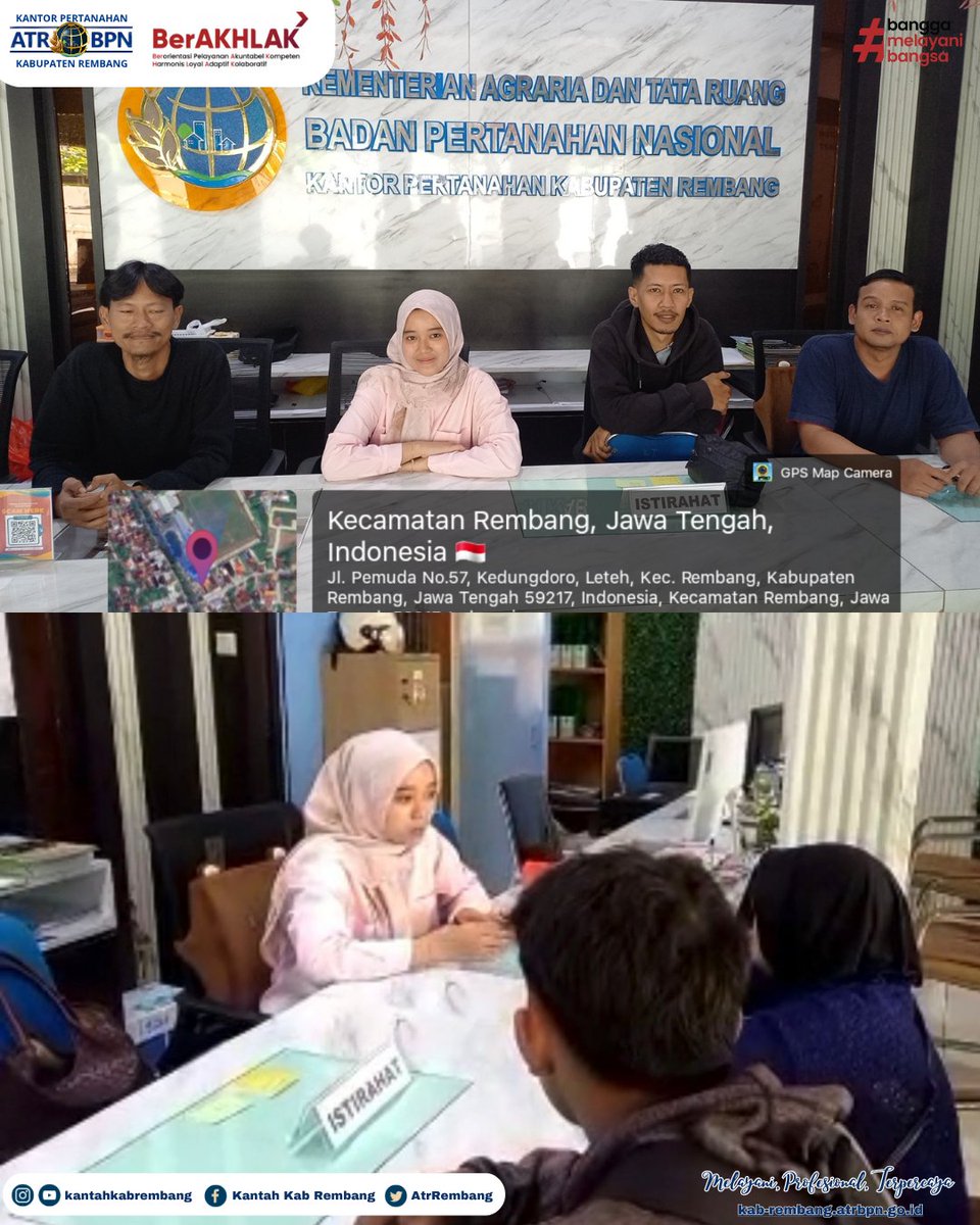 AtrRembang's tweet photo. Dalam rangka meningkatkan kualitas pelayanan kepada masyarakat, Kantor Pertanahan Kabupaten Rembang kembali menghadirkan Pelayanan Tanah Akhir Pekan (PELATARAN) sebagai wujud komitmen pelayanan tanpa batas pada Sabtu (25/04/2026). https://t.co/EBBLwQU5kj