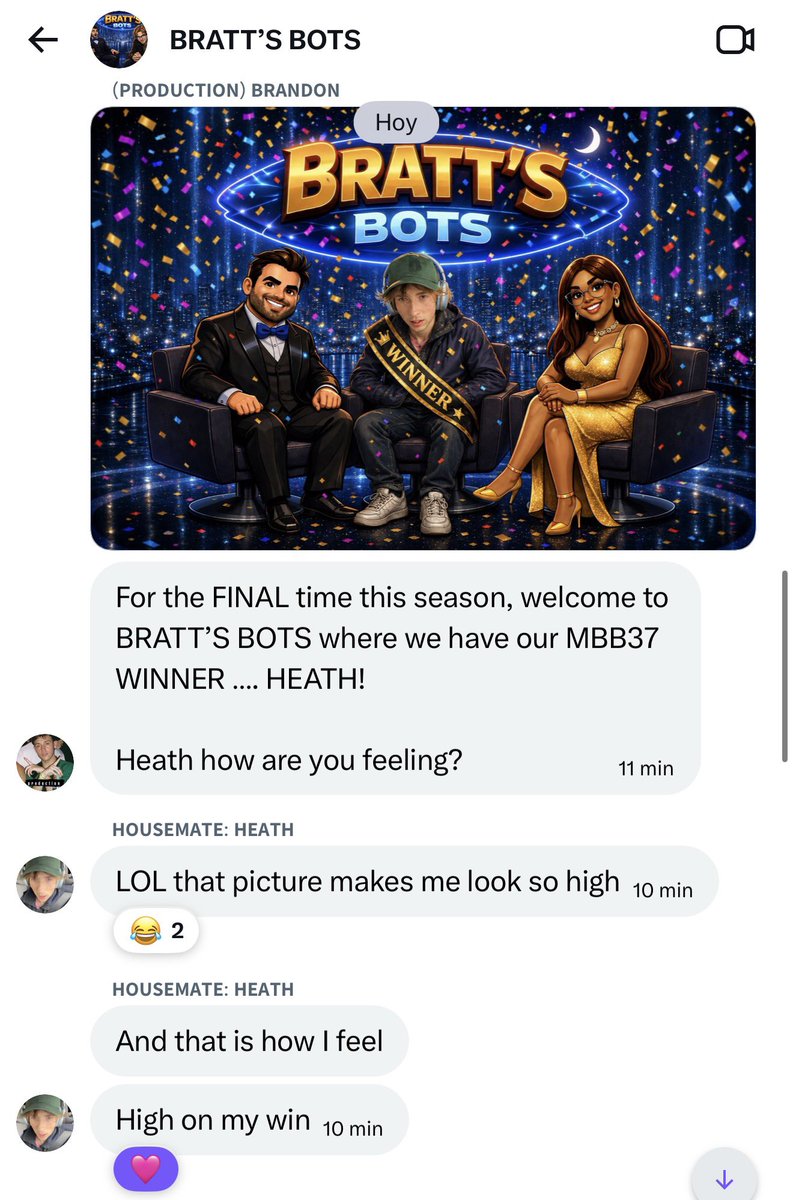 thembbstudios's tweet photo. LIVE 🎥🔴

Heath (@realityb0y) receives an interview, as the winner. https://t.co/H2AQTEZ7RB