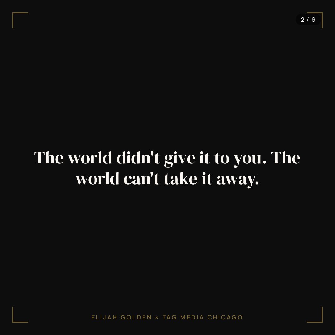 1elijahgolden's tweet image. → Share this with someone who’s been shrinking themselves to fit in.

The world didn’t give it to you. The world can’t take it away. Your value was built in before you ever had to prove it.  Stop auditing yourself for people who never deserved a vote.

#selfworth #identity