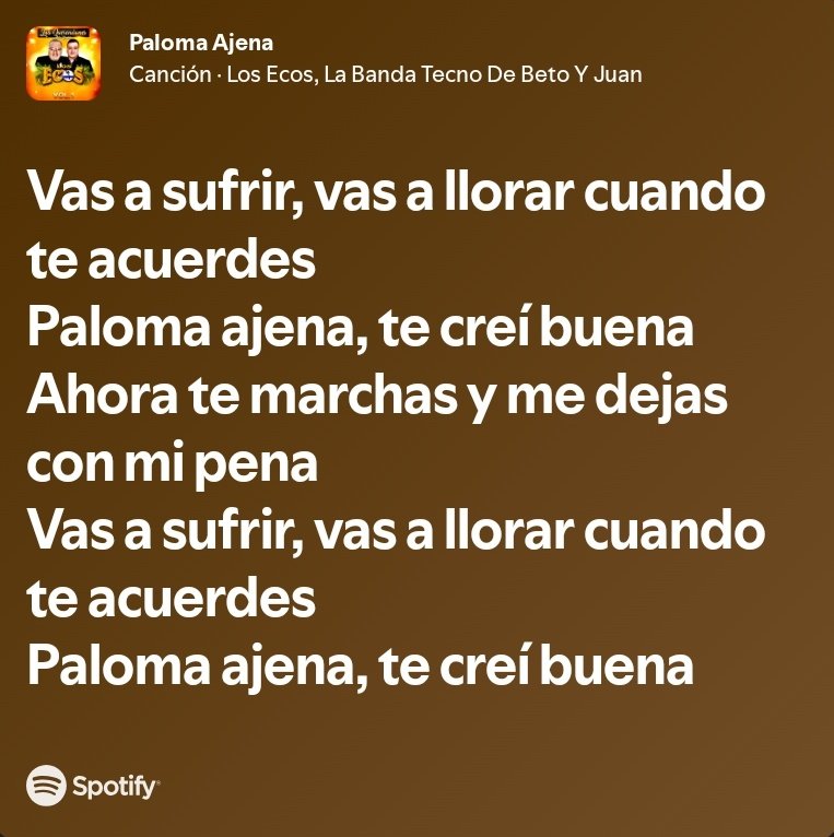 _denbg's tweet photo. Vas a sufrir, vas a llorar cuando te acuerdes paloma ajena, te creí buena 🗣 https://t.co/amUVRAcRfr