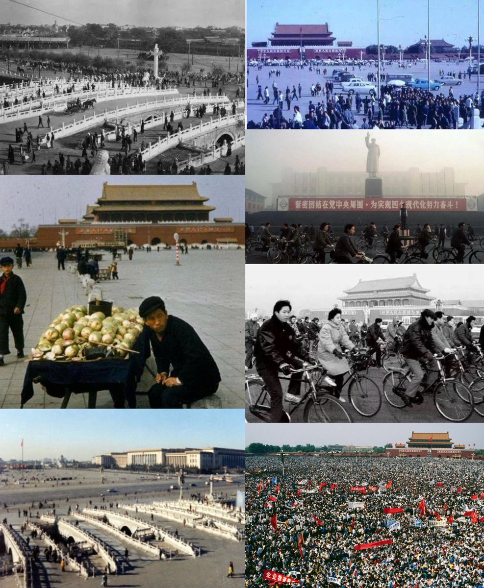 @lin14637555 差别是… - 1980年代，天安门是人民的广场 - 今天，它是武警、便衣、监控头的广场 粉红们为此欢呼雀跃🥰
