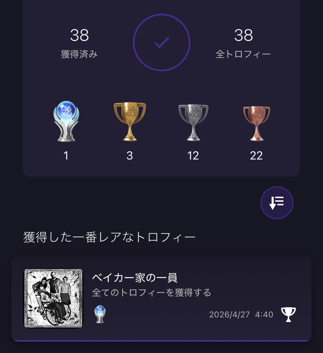 mokiath's tweet image. PS5 BIOHAZARD 7 resident evil プラチナトロフィー獲得
トロフィーの引き継ぎが中途半端で3周した
久々にプレイしたら面白かったけどマッドハウスのミアが強すぎて萎えた😇
#PlayStationTrophy