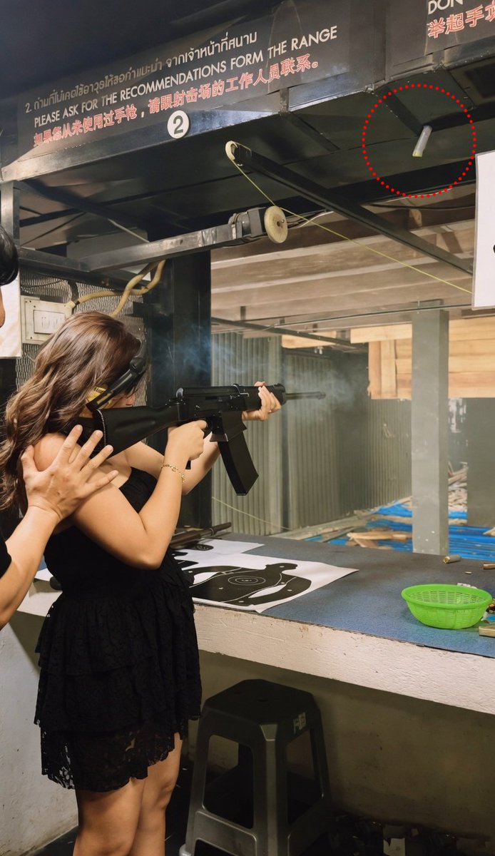Meet Anjali Arora. With over 13 million followers on Instagram, she’s clearly new to shooting and seems to be doing it for fun, which is perfectly fine. I only wish her time at the range was less of a photoshoot and more focused on safety.

❎ Missing eye protection: At indoor