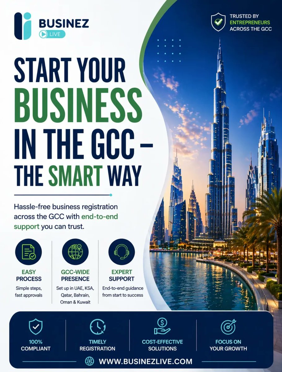 BusinezLive's tweet image. Your growth doesn’t stop here.
Expand across borders with the right support.

#ExpandYourBusiness #GCCGrowth #BusinessExpansion #GlobalBusiness
