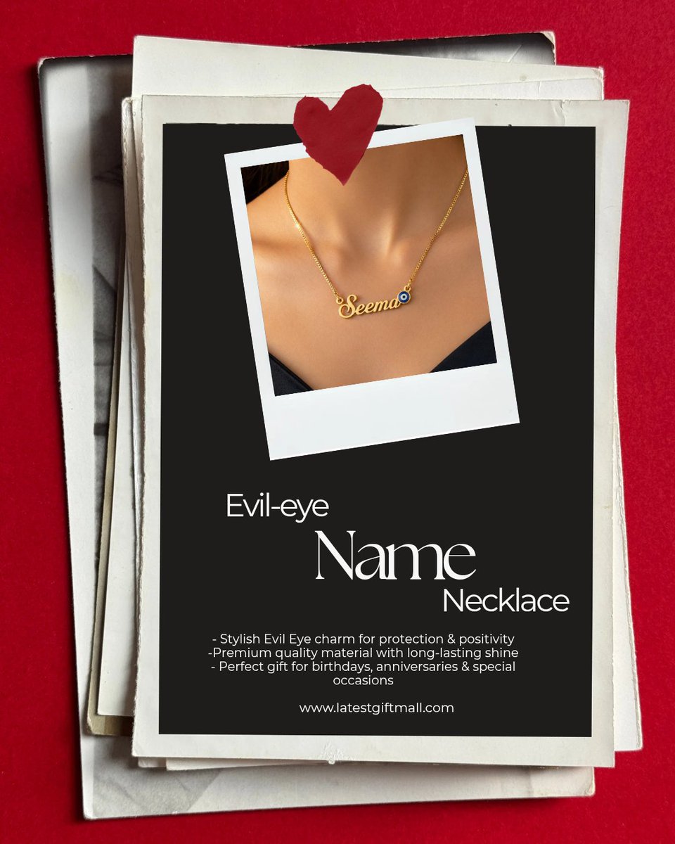 Latestgiftmall1's tweet image. Evil eye name necklace.!
#necklace #evileyenecklace #evileyenamenecklace #namenecklace #namependant #giftsformom #giftforher #customizedproducts #gifts #onlineshopping