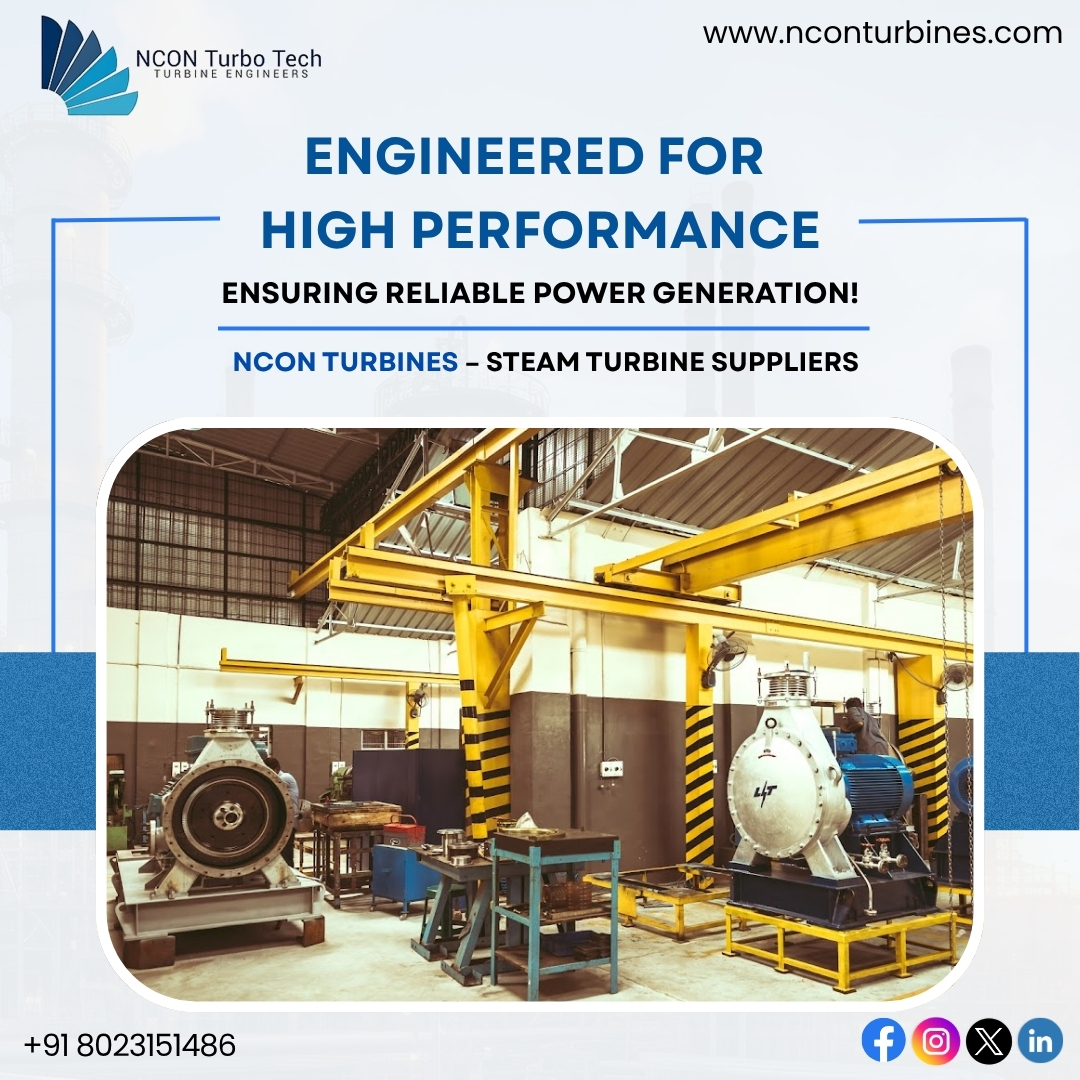 NCON1987's tweet photo. Power your operations with precision and performance. ⚙️

At NCON Turbines, we deliver high-quality steam turbine solutions designed for efficiency, durability, and reliable power generation.

☎️ Call us: +91 80231 51486

🌐 Visit us: https://t.co/GsOWF2xGqR https://t.co/OScBuI8ho4