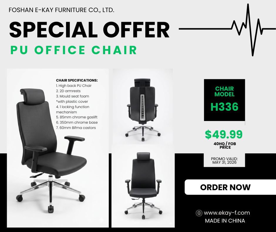 EkayJemalyn's tweet image. E-KAY Furniture Flash Sale!

Get our H336 High-Back Office Chair for just $49.99 FOB Price.

Professional style at an unbeatable price.

Feel free to contact me.

#EkayFurniture
#OfficeChairs
#DirectFactory
#MadeinChina
