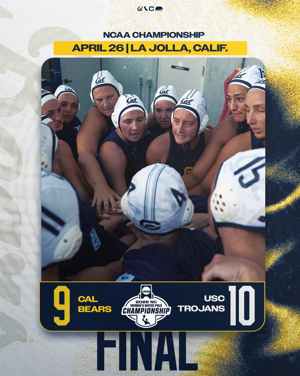 CalWWPolo's tweet image. It was an all-out battle to the end. 
Bears finish second after tremendous run at the NCAA tournament.

#GoBears 🐻