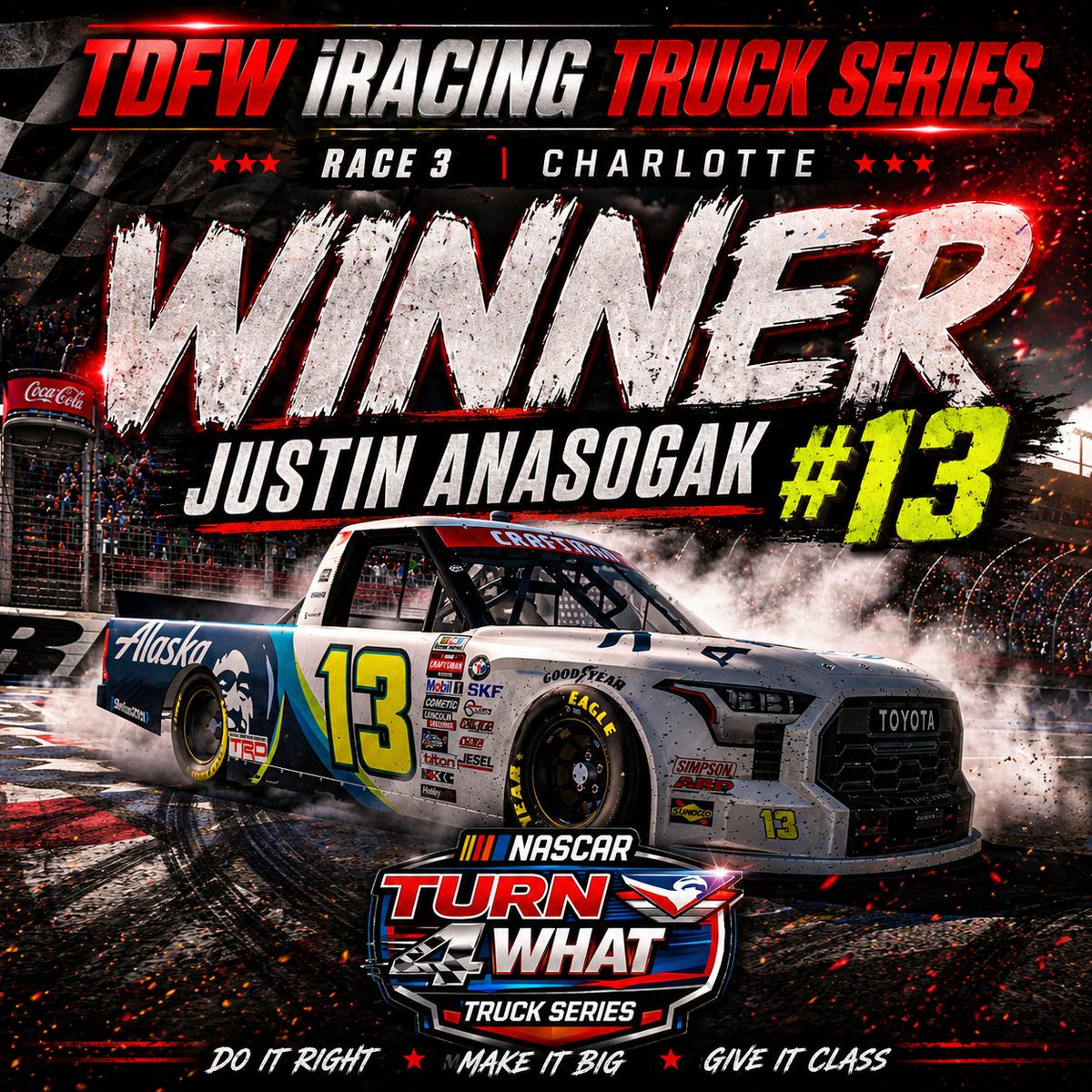 TTdfwr's tweet photo. Season 9 race 3 at Charlotte WINNER https://t.co/m8lmWQMgO3