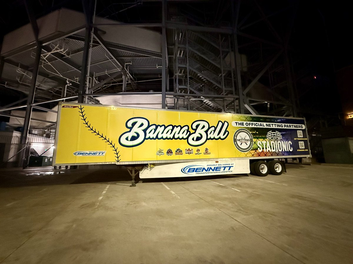 AggieFacilities's tweet photo. The first trailer has arrived, the beginning of a fun week ahead getting set up and ready for Banana Ball at Kyle Field this coming Saturday! https://t.co/7NSF2jxhCK