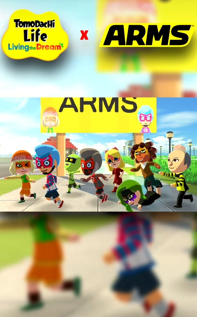 SuperNGuy's tweet image. Made a Short/Tiktok to show off my ARMS designs for Living the dream! Posting the links below 👀

#ARMS #TomodachiLife