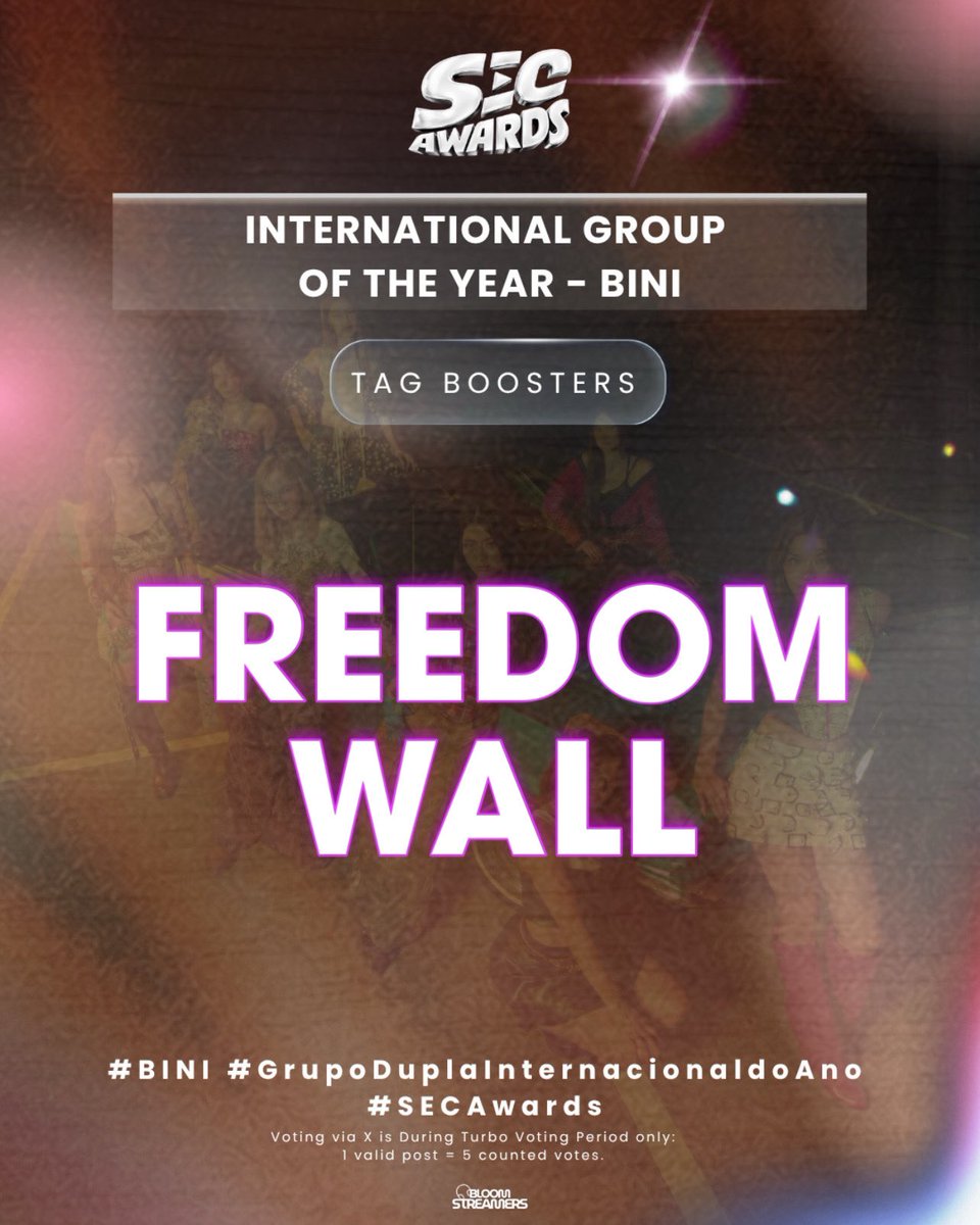 🚨𝗟𝗔𝗦𝗧  𝟭𝟱 𝗠𝗜𝗡𝗦🚨

Freedom wall tayo, sabihin nyo na gusto nyong sabihin. Tag nyo na crush nyo or sinong gusto nyo i-tag. hehe.

Don’t forget the tags  and  photo/emoji

#BINI #GrupoDuplaInternacionaldoAno #SECAwards