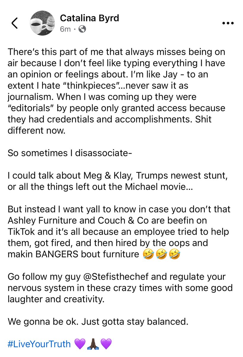 CatalinaByrd's tweet image. I watch basketball games, send random all voice memos and texts to the people I love, and go down rabbit holes like this. #Balance #LiveYourTruth #MyVillageIsAwesome