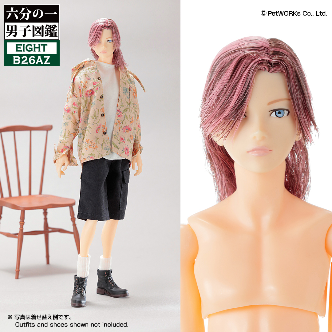 petworks_jp's tweet photo. 2026年6月以降入庫予定「六分の一男子図鑑 B26AZ エイト / ナイン」
以下新商品の発売時期、販売方法についてお知らせいたします。

■2026年6月「六分の一男子図鑑 IDOL LINK FEST」
＠アゾンレーベルショップ秋葉原　販売予定
※ペットワークスストアでの販売はありません

■六分の一男子図鑑 B26AZ エイト
■六分の一男子図鑑 B26AZ ナイン
各17,600円（税込）
2026年6月発売予定

▼仕様詳細はこちら
https://t.co/w3faJELjLV

#アイドルリンクフェス #六分の一男子図鑑 #petworks