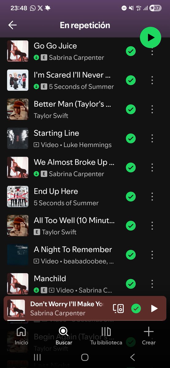 icon &amp; on repeat