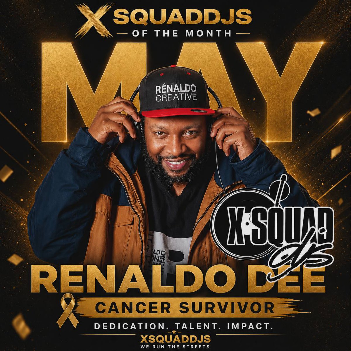renaldocreative's tweet image. Huge shoutout to XsquadDJS for naming me their May 2026 Member of the Month. Big ups to everyone with me.   

djrenaldo.com

#cancersurvivor #cancerfighter #dj #djlife #xsquaddjs #djmixes #djrenaldo #djrenaldocreative #renaldocreative