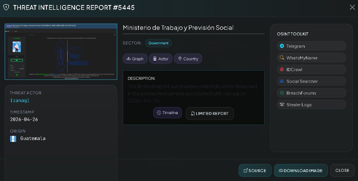 ROBO MASIVO DE DATOS DEL MINISTERIO DE TRABAJO 

La ignorante Miriam Catarina Roquel la actual ministra de Trabajo, no está enterada del hackeo de más de 200 mil registros que se dieron en su cartera; esta es la segunda ocasión que extraen datos del gobierno semillero. 

Según