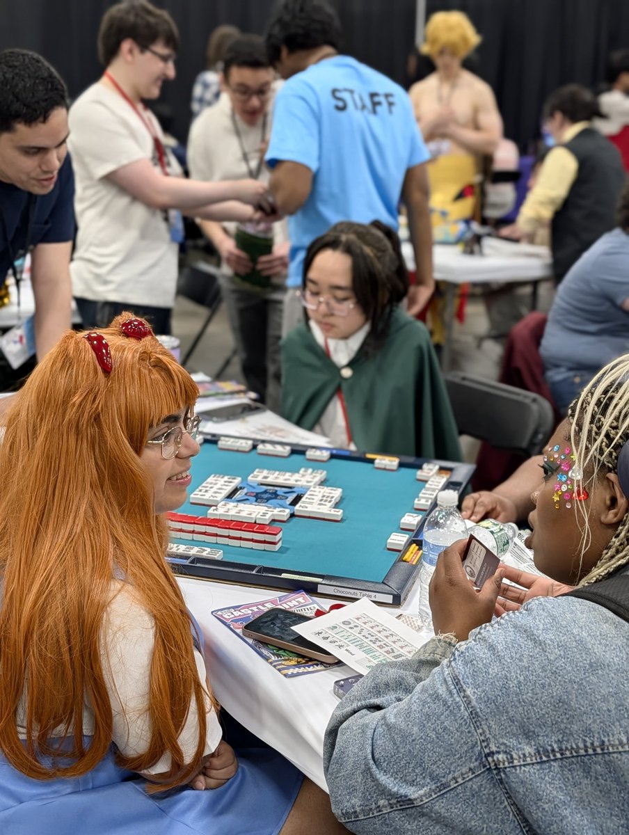nycriichinomi's tweet photo. Another awesome year of bringing the joy of riichi mahjong to new and old friends at New Jersey's anime convention, @CastlePointCon!

To everyone who we met at the teaching and free play tables, we hope to see you again soon for more mahjong 🀄❤️🙌 https://t.co/pT6VHRmrQ1