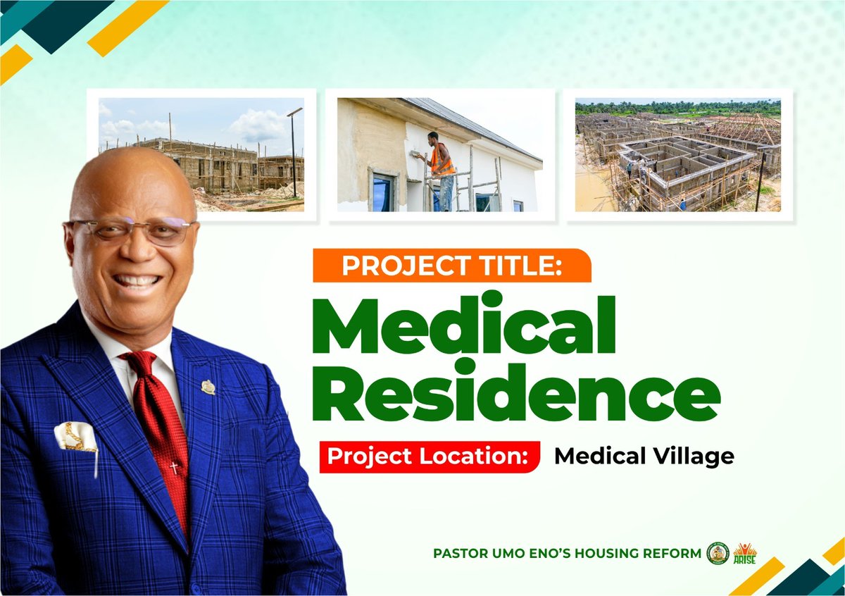 inemesit_ukim's tweet photo. Did you know the Medical Residence at Medical Village was designed to house doctors, nurses and other health workers close to the Ibom International Hospital? Good healthcare also starts with where medical staff live. #ARISEProjectImpact https://t.co/wktDx1NUbn