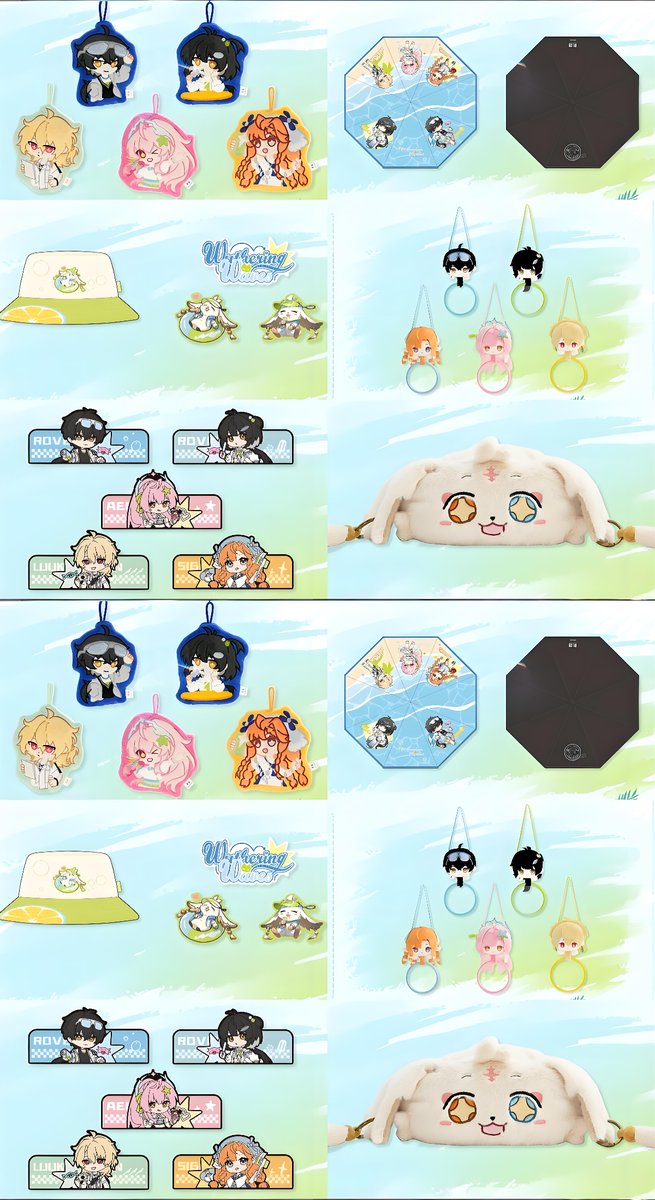 鳴潮」× MINISO名創優品 コラボグッズ展示 かわいいグッズがたくさん