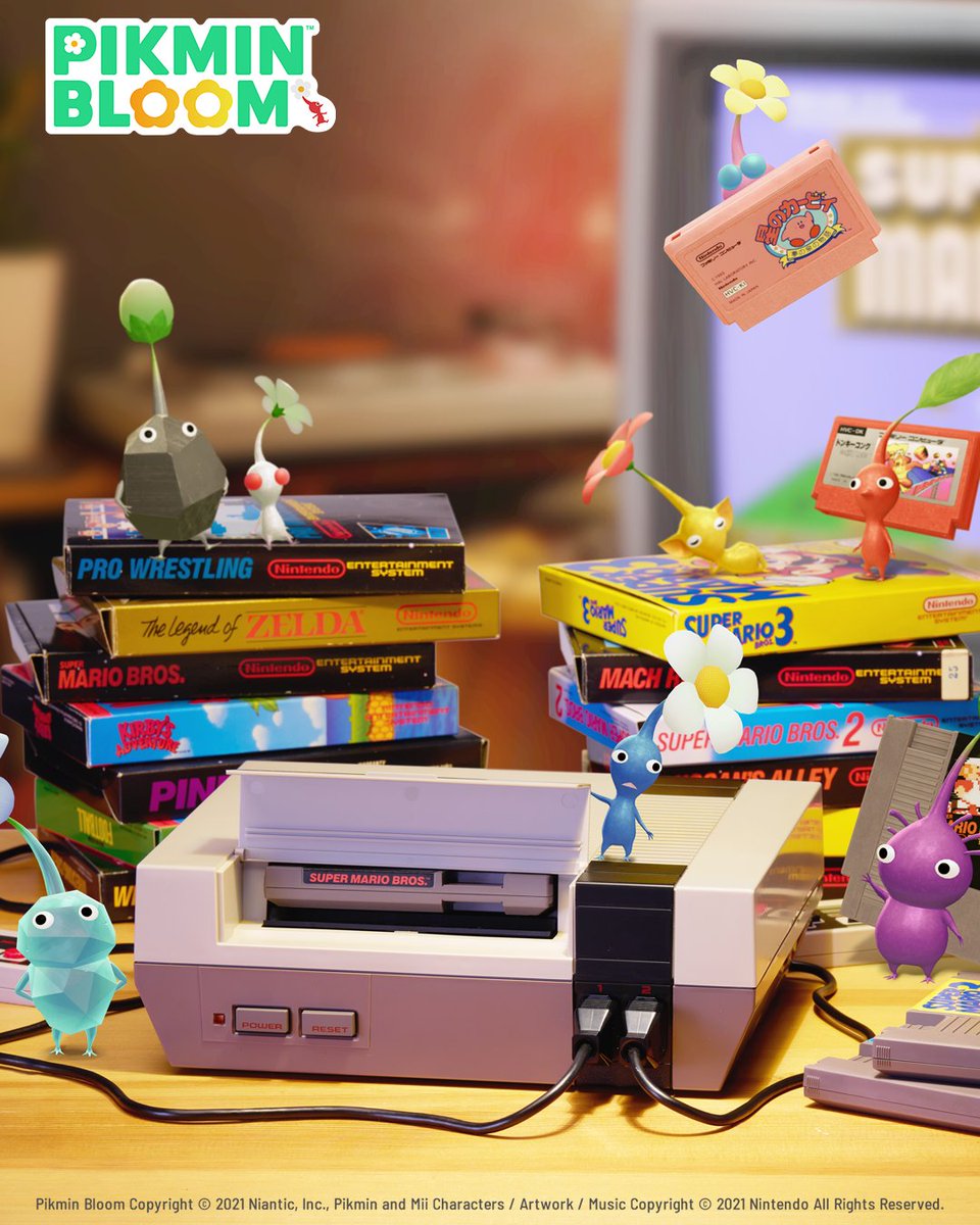 PikminBloom's tweet photo. Get ready for the Game Pak event next month! 🎮

Pikmin carrying Game Paks are here—some of them might bring back memories, or be a fun way to discover a bit of gaming history 👀

Check the blog for all the details ✅
https://t.co/K8KKo6VBOz https://t.co/mBcGaw33e0