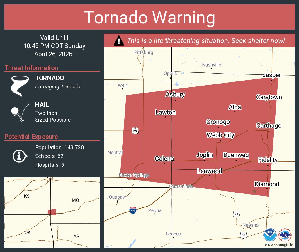 NWS Tornado tweet media