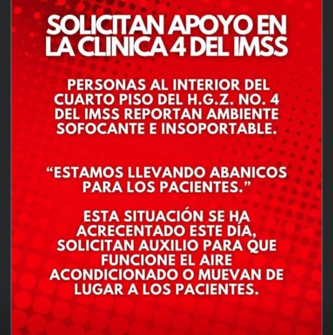 👁️👁️👁️👇🏻👇🏻👇🏻🛑🛑🛑 de urgente atención <a href="/zoerobledo/">Zoé Robledo</a>  <a href="/Tu_IMSS/">IMSS </a>  se preveen calores fuertísimo está semana, en Nuevo León.