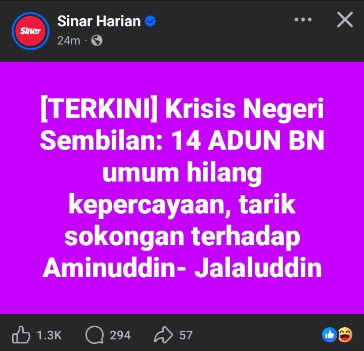 Pakatan Harapan terutamanya PKR duk berangan UMNO/BN akan bekerjasama dengan mereka dalam PRU nanti? Ha3. Mimpilaj korang kalau nak memerintah sebagai tunjang Kerajaan next PRU.

UMNO akan tetap berperangai UMNO. Jika mereka ada kuasa, depa akan lanyak kau cukup2. 

Kat Melaka