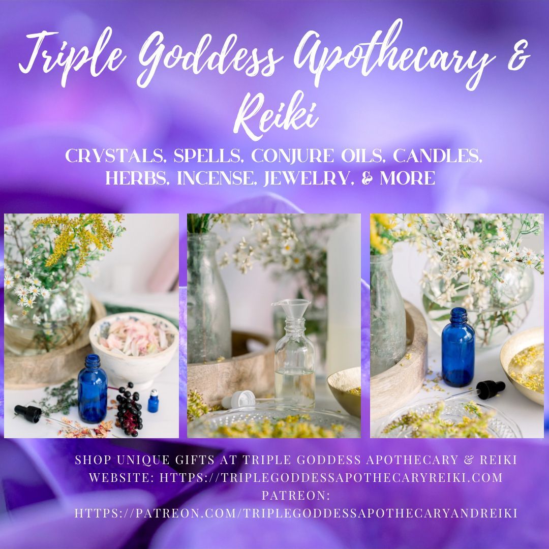 triplegoddessa1's tweet image. Shop crystals, candles, herbs, tarot cards, incense, and more at bio.site/rowanravenwolf #etsy #crystals #tarot #candles #triplegoddessapothecaryandreiki