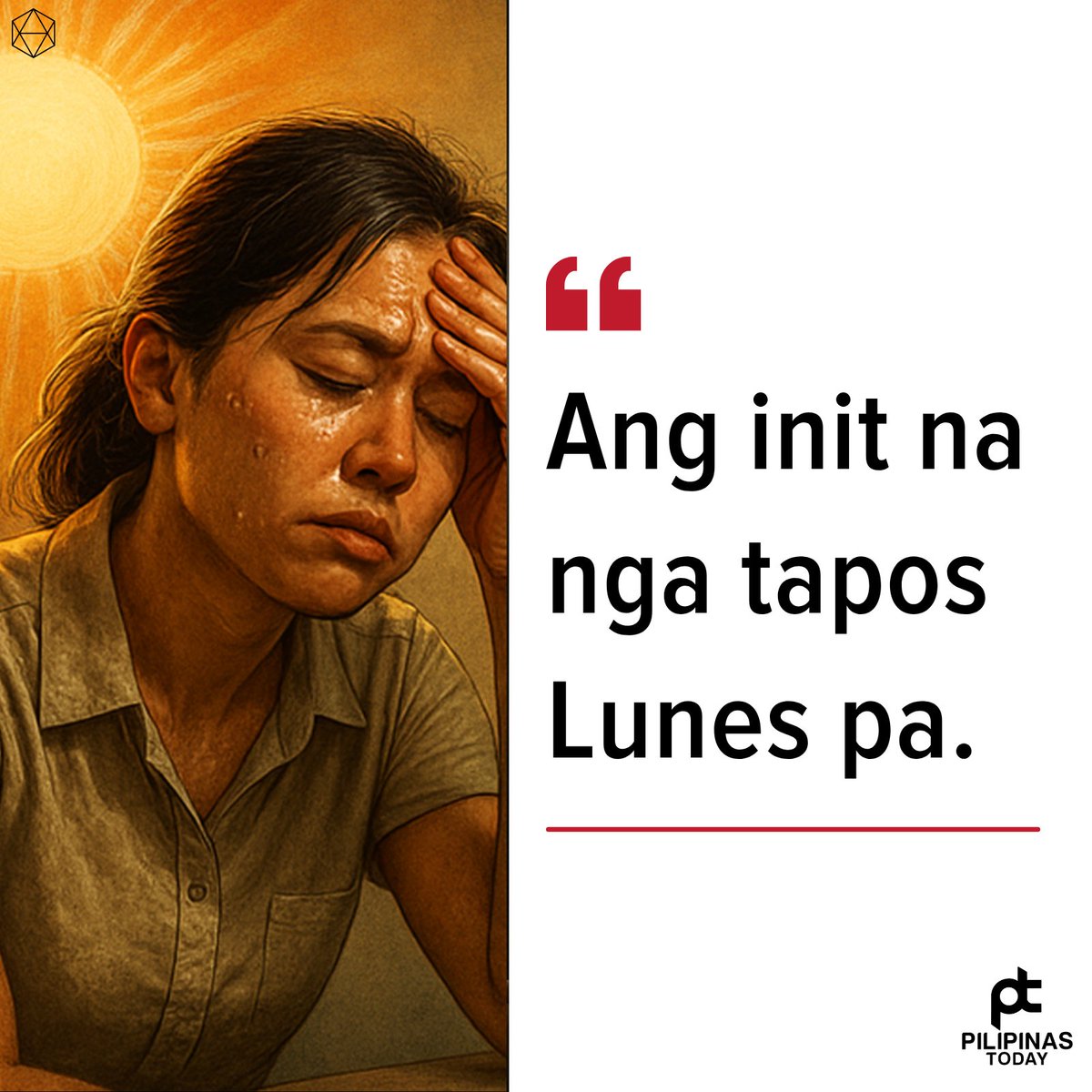 PilipinasToday_'s tweet image. Grabeng parusa naman 'to.

#PilipinasToday