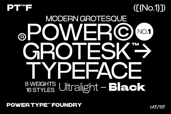 designeour's tweet image. Power Grotesk by Power Type Foundry #Fonts #type designeour.com/power-grotesk