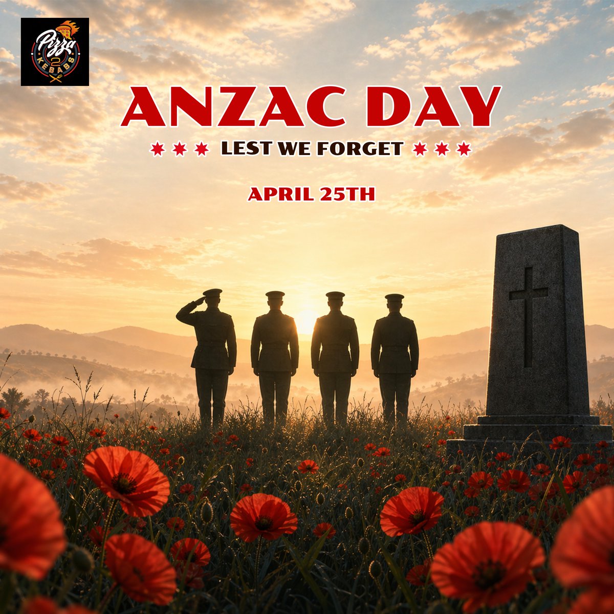 pizza2kebab's tweet photo. 🌺 Proudly honouring the brave this ANZAC Day
Lest we forget ❤️

#ANZACDay #LestWeForget #Remembrance

https://t.co/BYEOf3pVjM https://t.co/TZbtYpeYEr