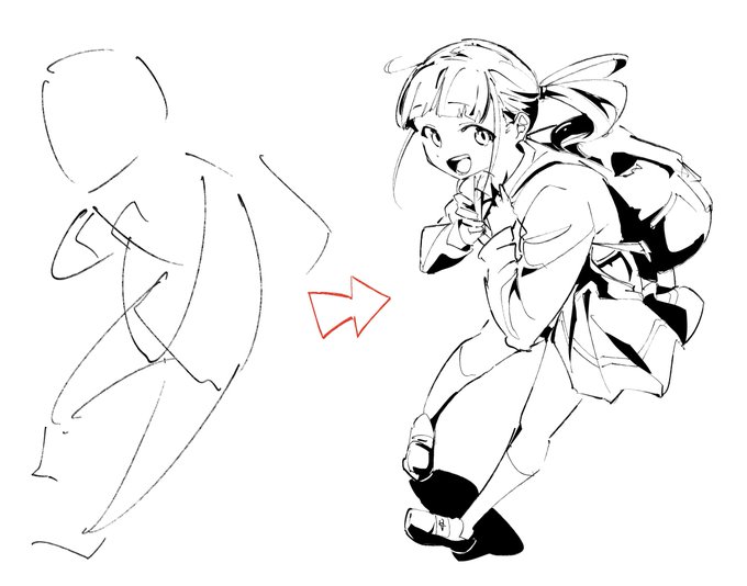 正確に描いたアタリよりも、遊びを持たせたアタリの方が魅力的な結果になる場合が多い 