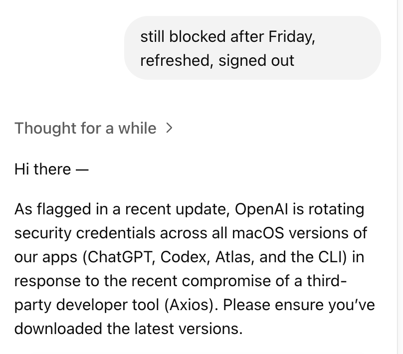 MicRum's tweet photo. me: what's my deep research limit?
openai: we won't tell you, but it will be reset on Friday
me: (waited until Saturday) okay, which Friday?
openai: we won't tell you
me: canceled ChatGPT Plus, subscribed to Claude Pro https://t.co/GYuy6HSizu