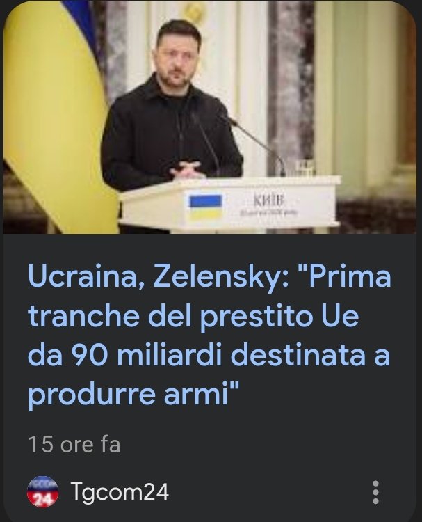 Ecco dove finiscono i soldi dei cittadini europei: non nella sanità pubblica o nell'istruzione, ma nelle armi per l'attore Nato.